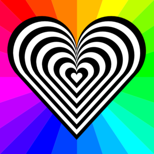 Stripped Heart clip art - vector clip art online, royalty free ...