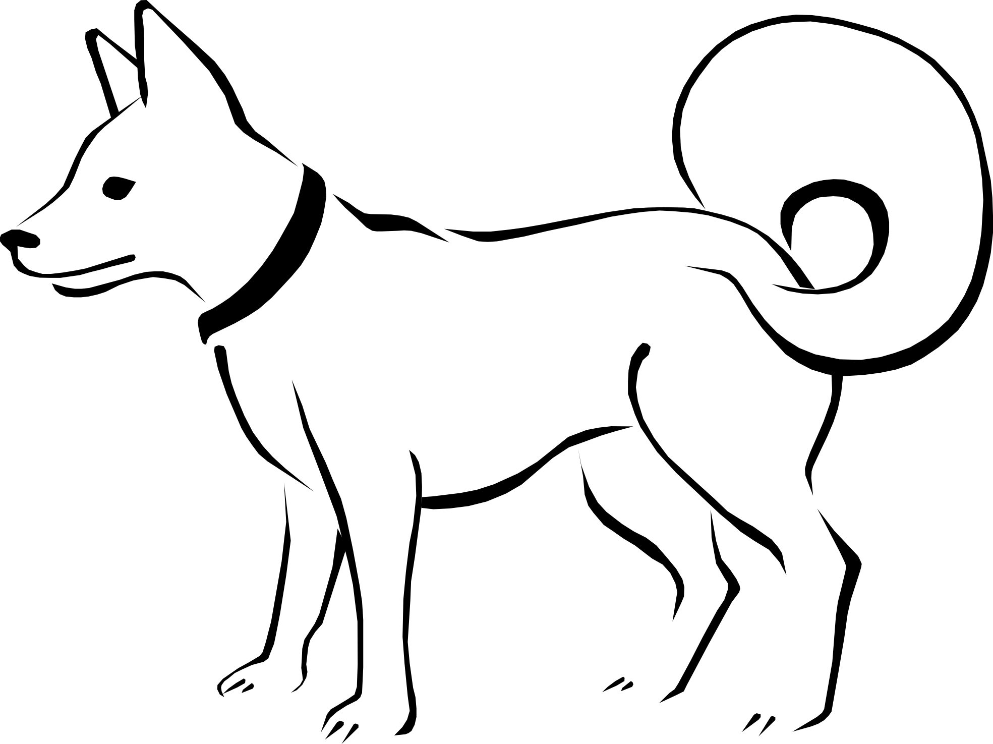 Black And White Picture Of A Dog | Free Download Clip Art | Free ...