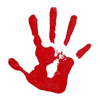 Red Hand Print Clip Art - Free Clipart Images