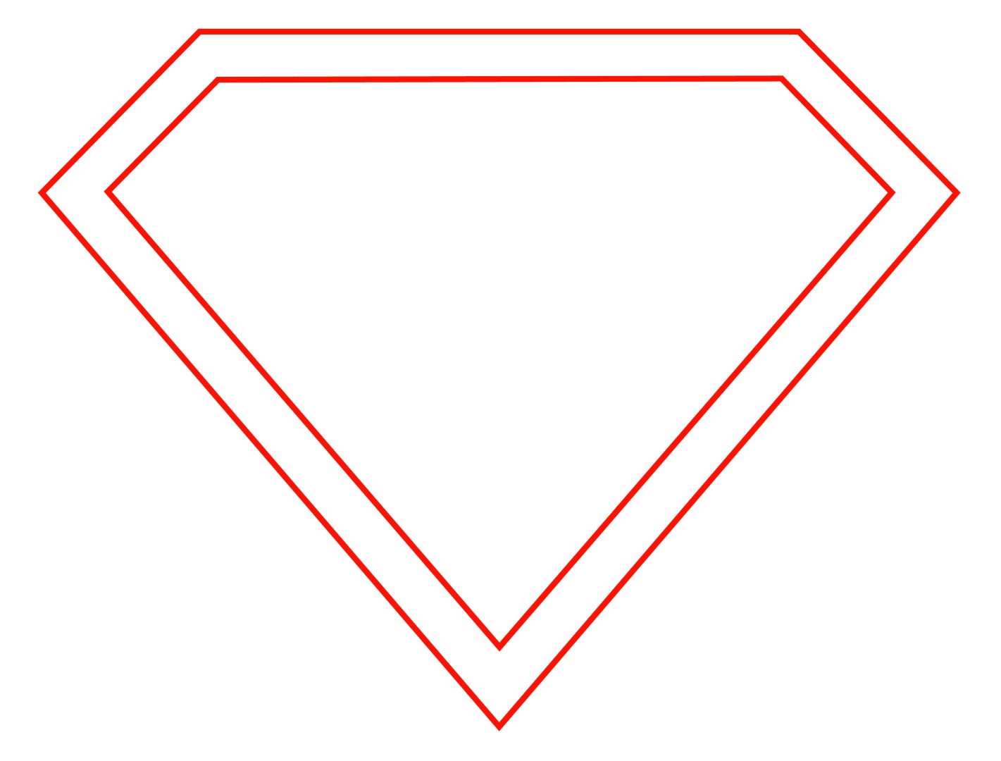 Blank Superman Logo Template ClipArt Best