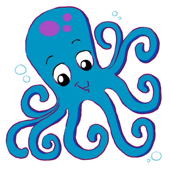 Cartoon octopus clipart