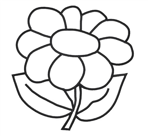 Outline images of flowers