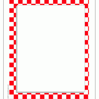 Red and White Checkered Border: Clip Art, Page Border, and Vector