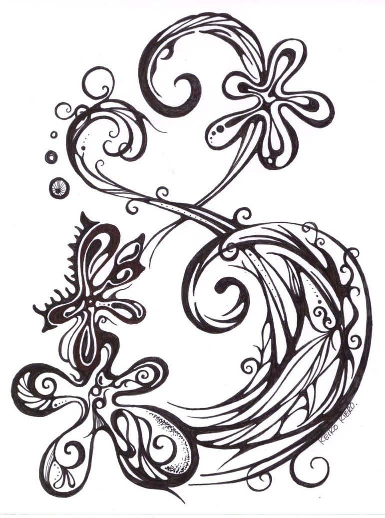 Flower And Heart Tattoo Designs