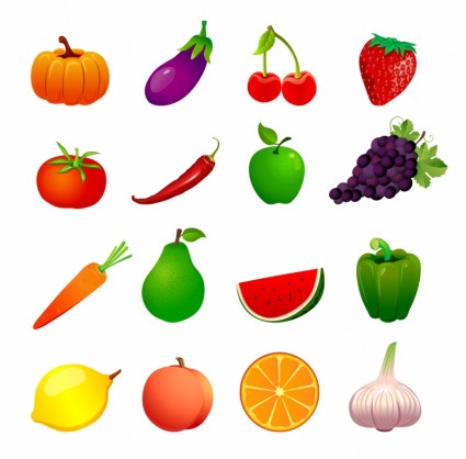 Free Fruit and Vegetable Vector Shapes - Creative Beacon
