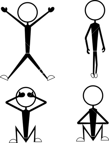 Funny Male And Female Stick Figures