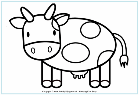 Cow Drawing For Kids