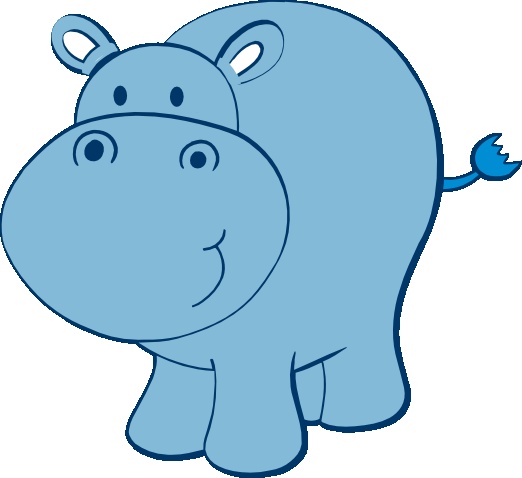 Cute Baby Hippo Clipart