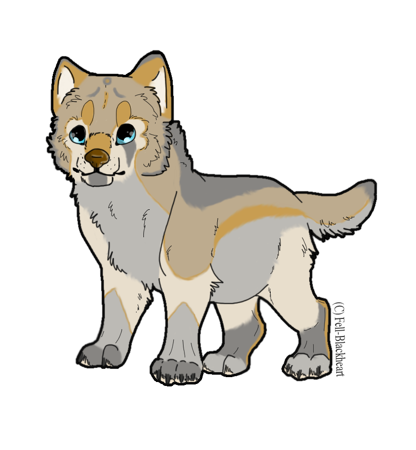 Wolf cub clipart