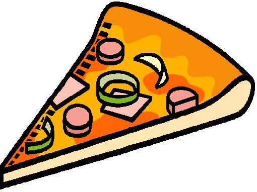 Picture of a 4 piece pizza clipart image #1098