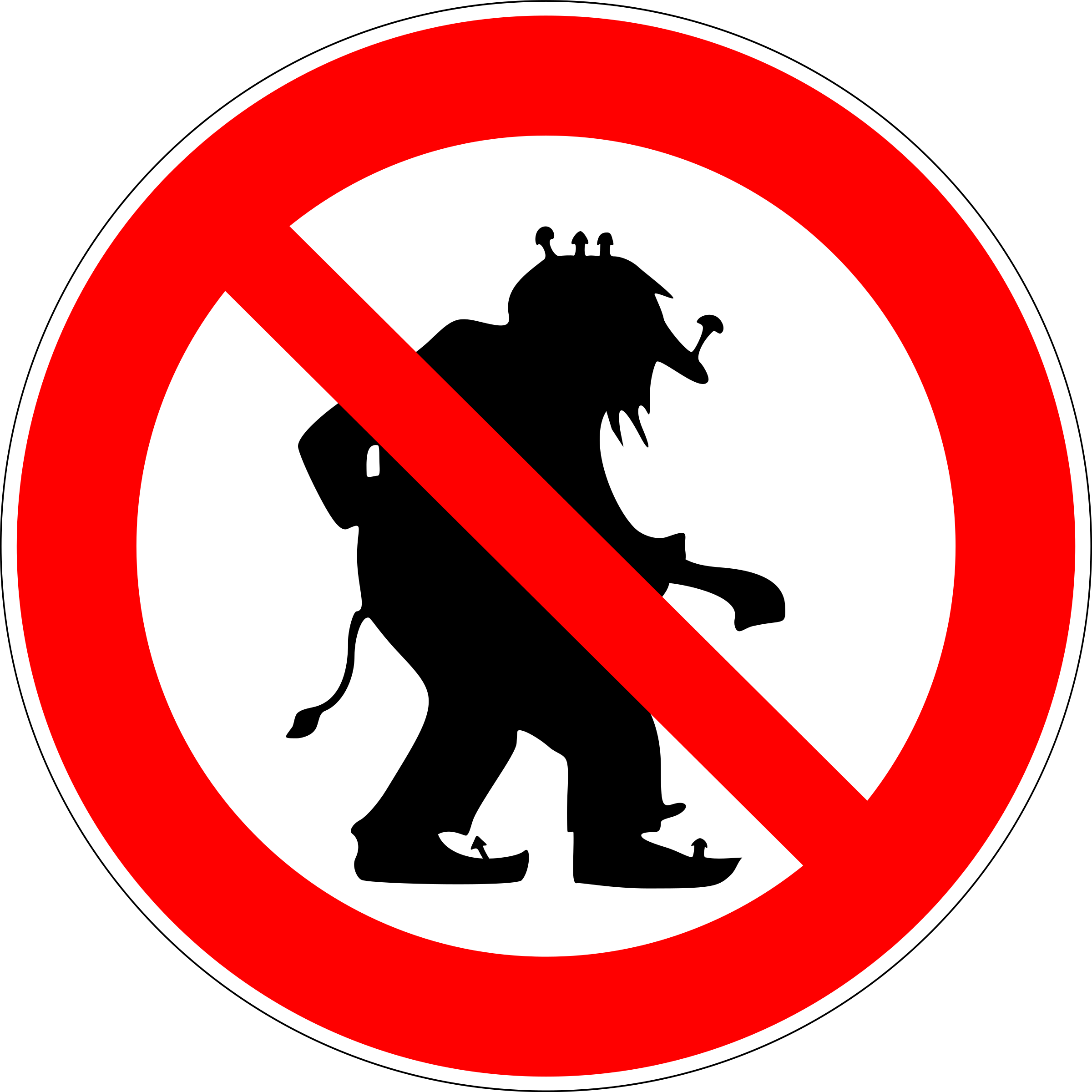 Clipart - Do not trolling sign