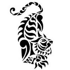 Black Ink Tribal Dragon And Tiger Tattoo Designs | Tattoobite.com