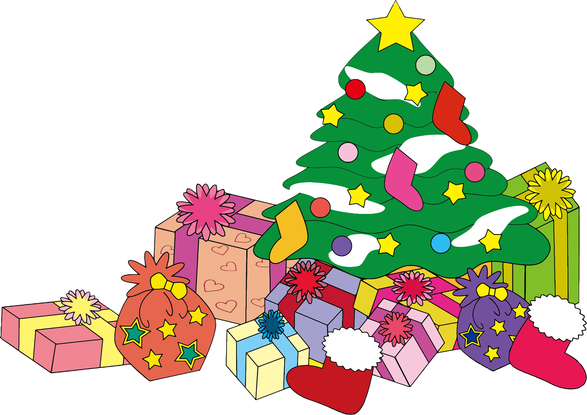 Christmas Tree With Presents Clip Art ClipArt Best