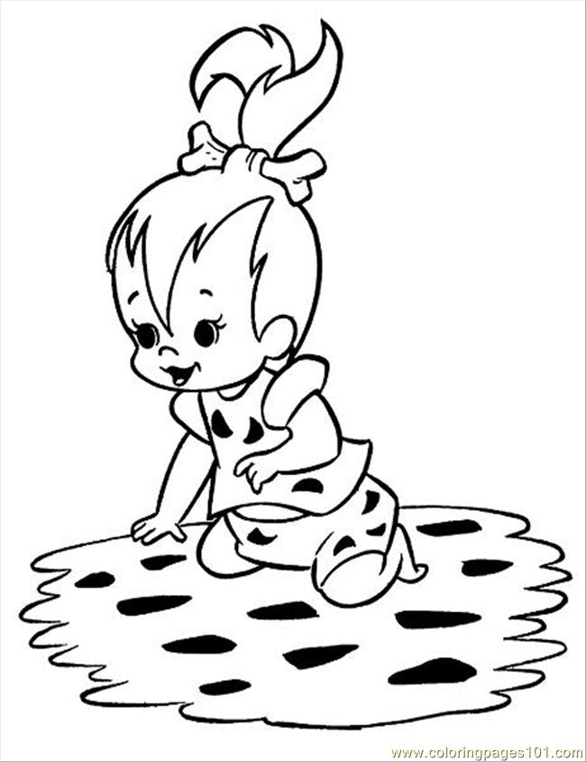 printable coloring page pebbles flintstone cartoons flintstones ...