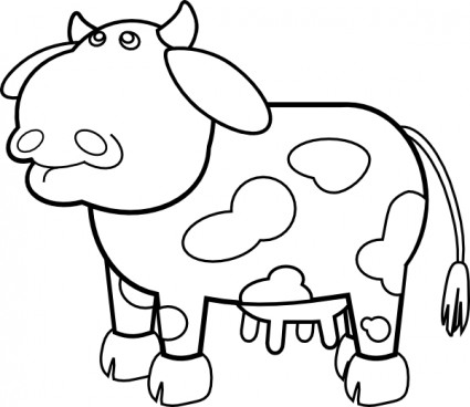 Cow Outline clip art Vector clip art - Free vector for free download