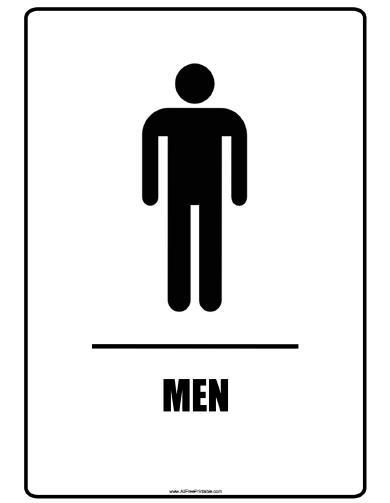 Men Restroom Signs - Free Printable - AllFreePrintable.