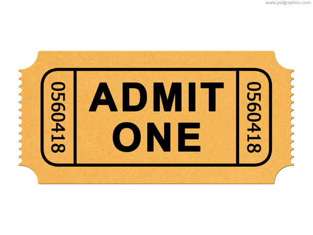 blank admission ticket