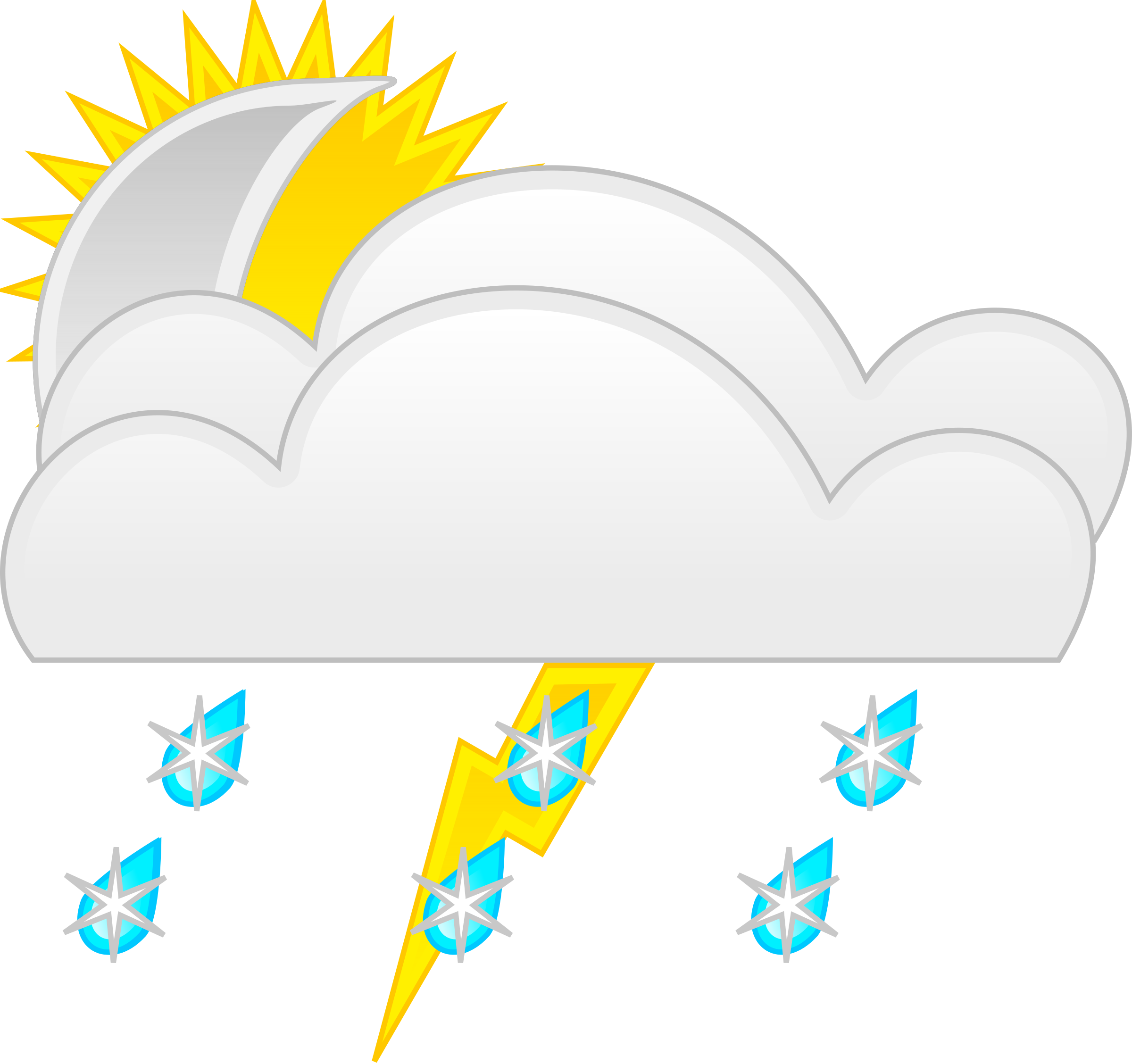Clipart - weather symbols template
