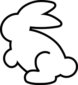 Bunny clipart outline