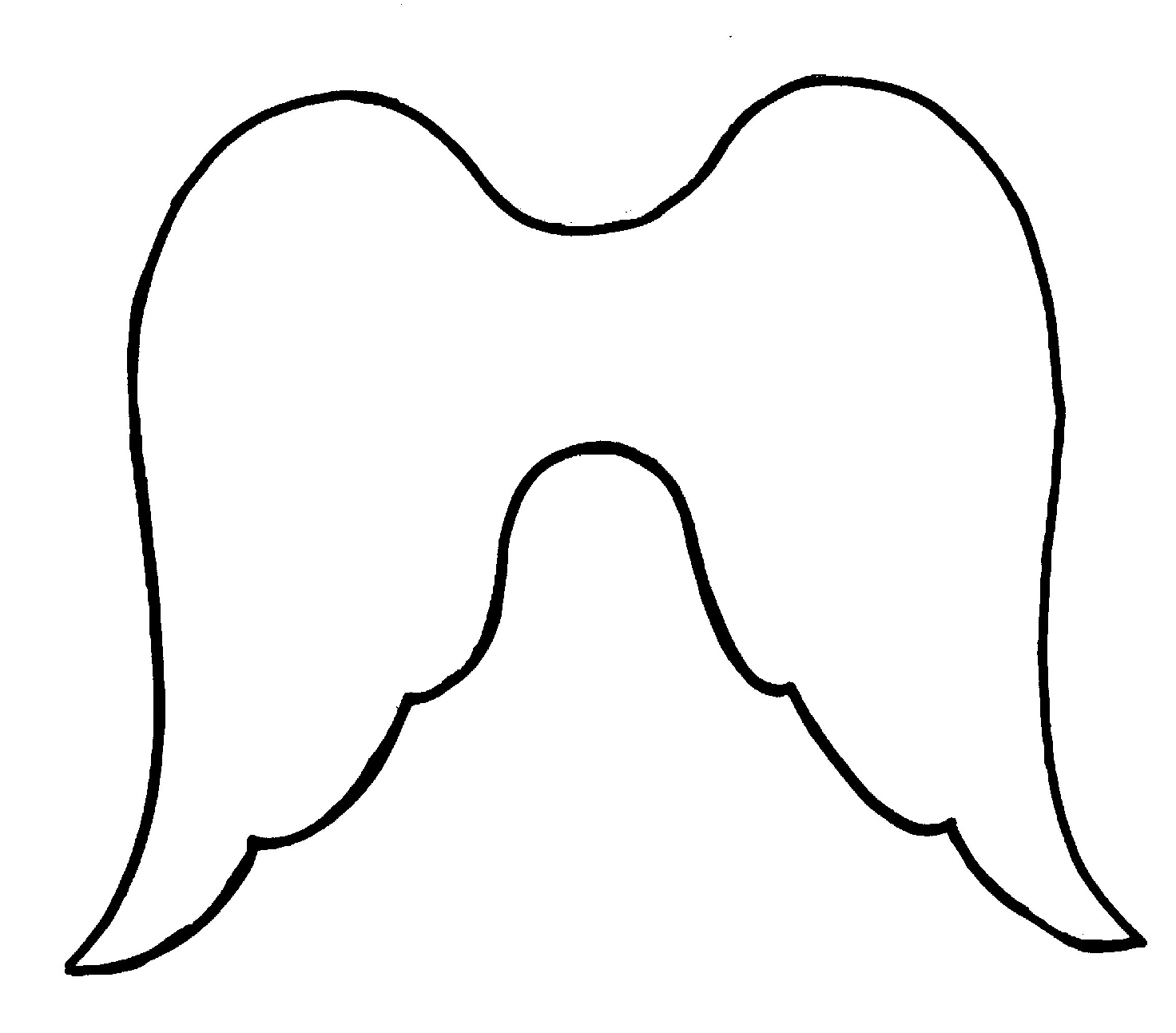 Angel wings clipart outline