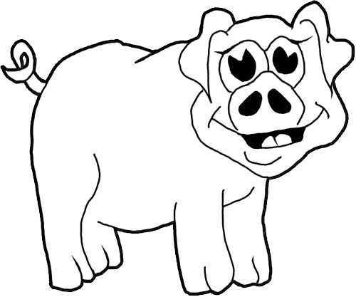 How to Draw Cartoon Pigs / Farm Animals Step by Step Drawing ...