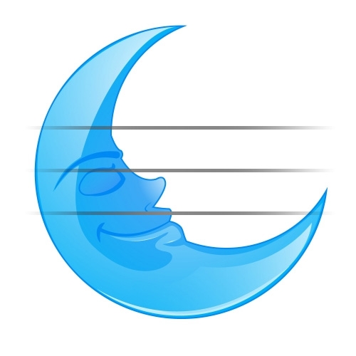 Blue crescent moon clipart