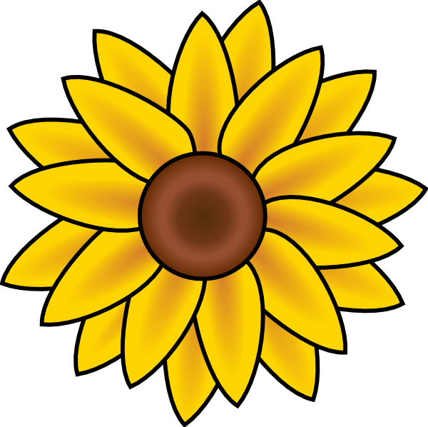 Sunflower Clipart Outline