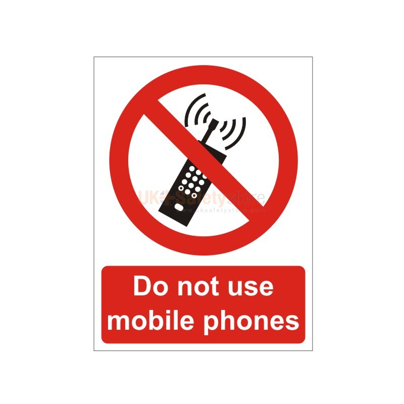 Do Not Use Mobile Phones Sign - Safety Signs | UK Safety Store