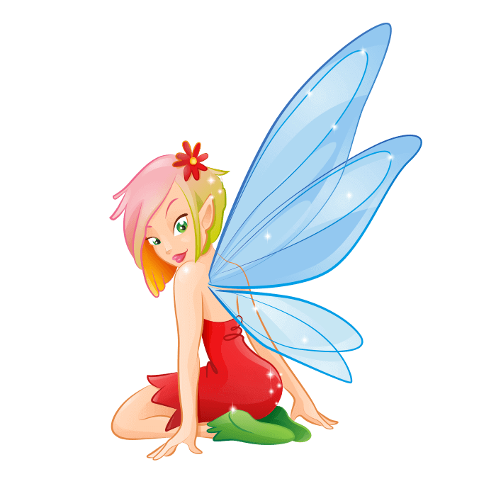 The Fairies Wallstickers for Kids, Fairy Maya on Flower Sticker