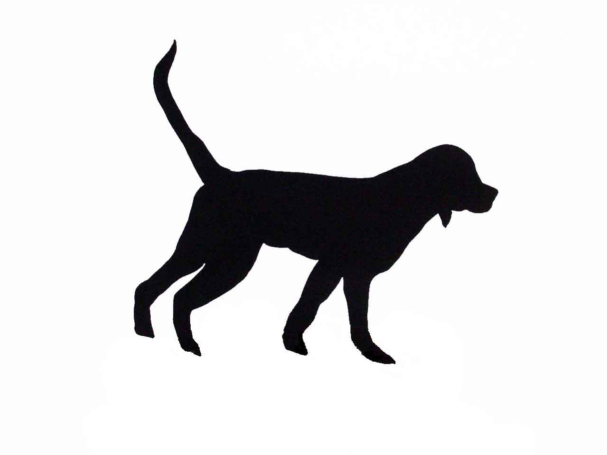 Silhouette Dog Walking Clipart - Free to use Clip Art Resource