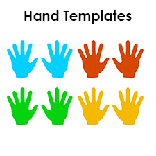 Blank Hand Template Printables | Handprint Templates