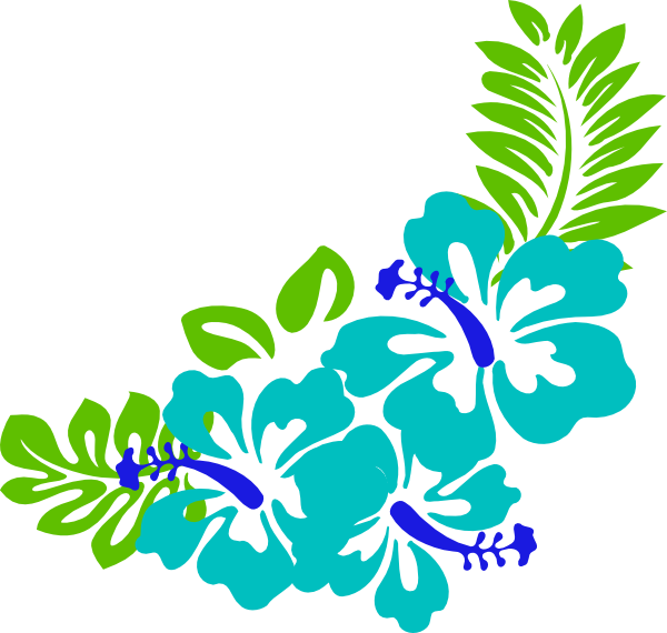 Tropical flowers clip art