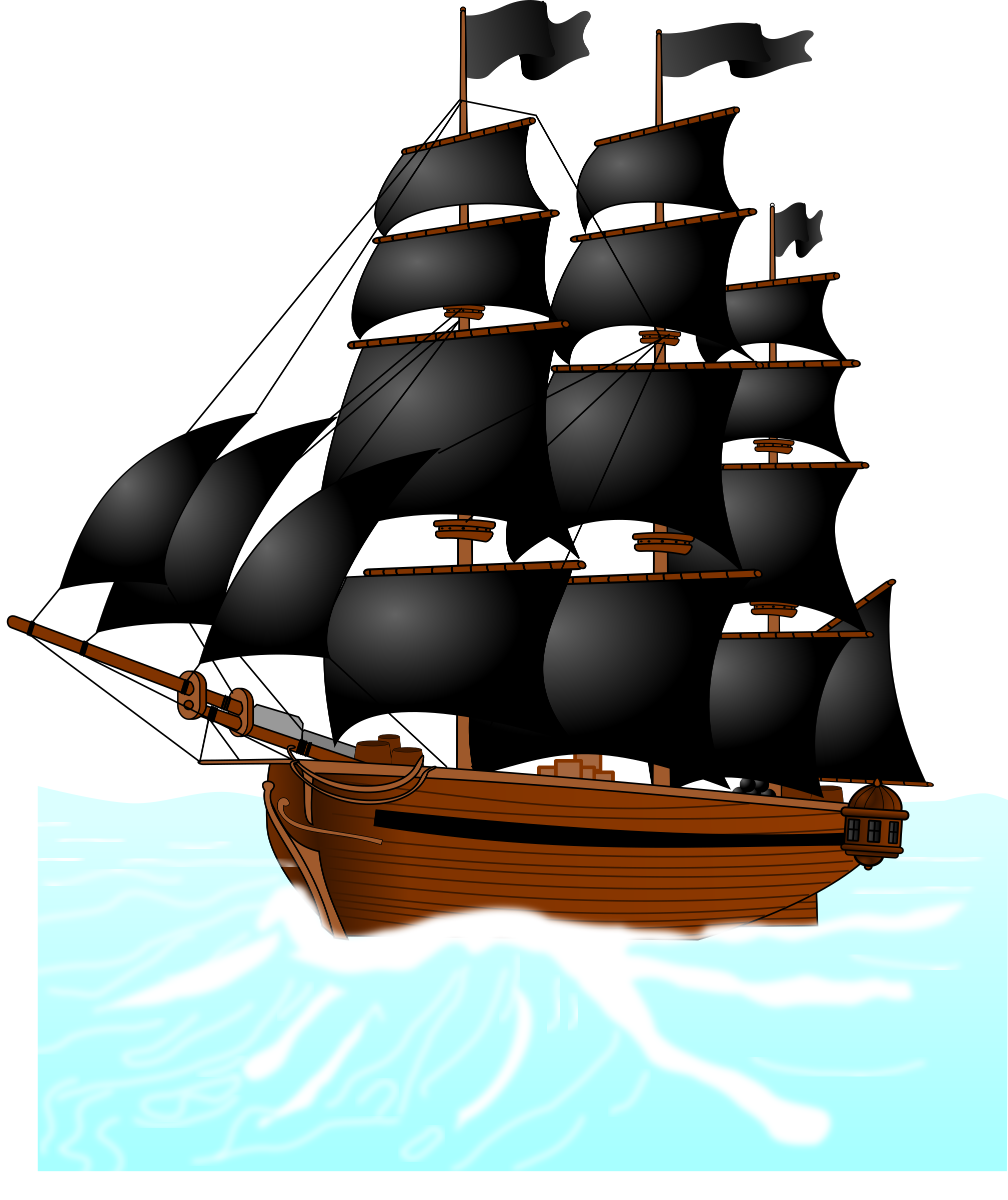 Clipart - Pirate's Boat - Navire Pirate