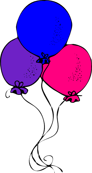 Purple Balloons Clipart