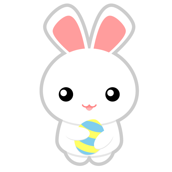 Cute easter bunny clipart
