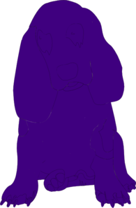 Purple Basset Hound Clip Art - vector clip art online ...