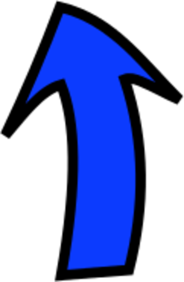 Blue arrow pointing up