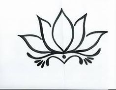 The white, Lotus tattoo and Flower