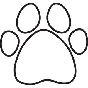 Dog paw clipart clipart black and white