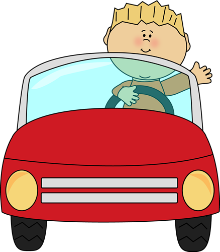 Clipart driving a car