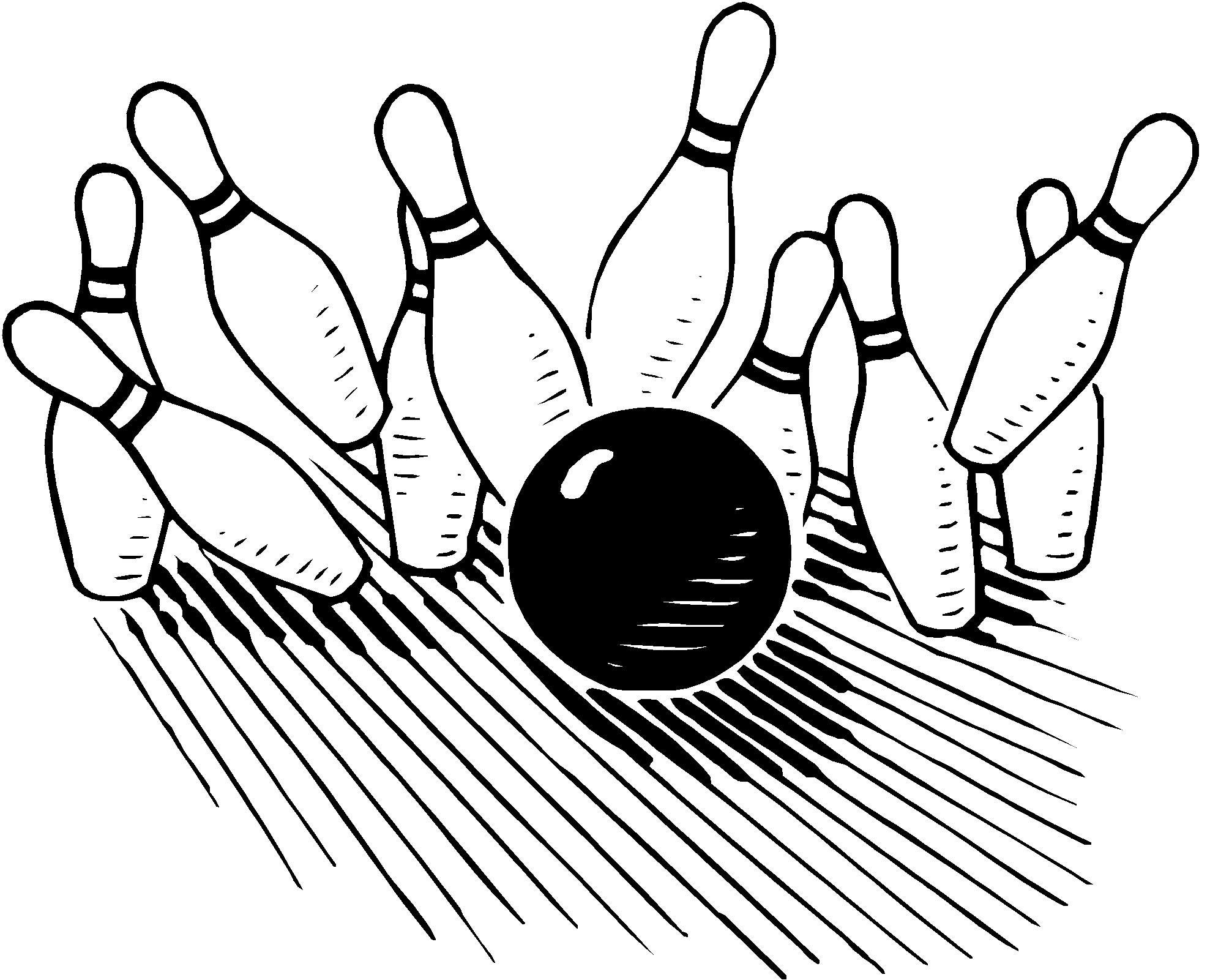 Free clipart bowling pins and ball