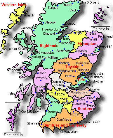 Geography Blog: Detailed Map of Scotland