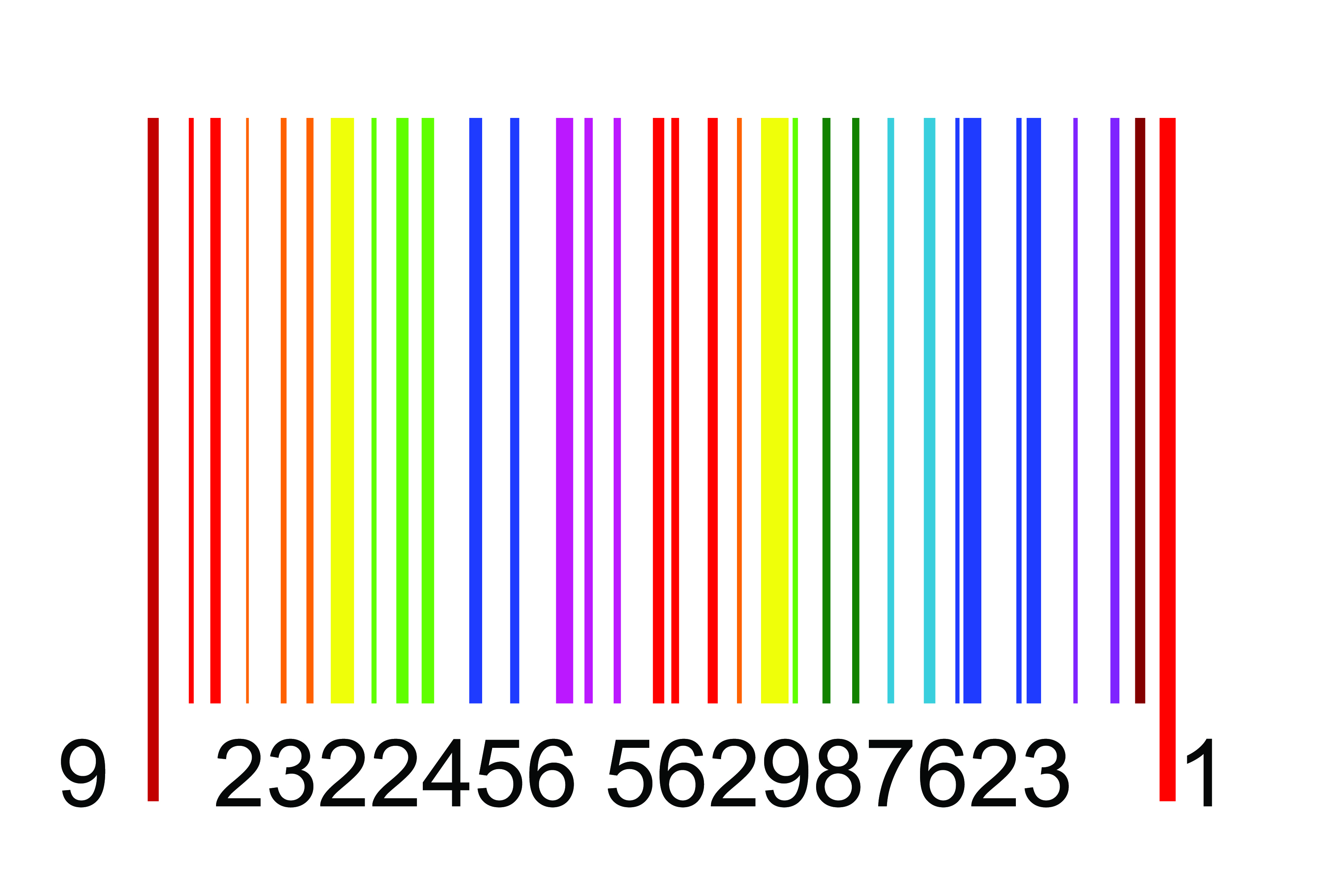 Colorful barcode graphics vector Free Vector / 4Vector