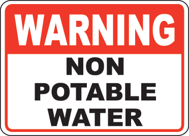 Warning Non Potable Water Sign J4405 - by SafetySign.com