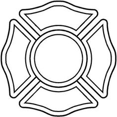 fire department shield clipart outline