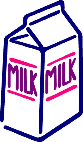 Milk carton kids clipart