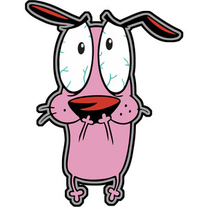 Courage The Cowardly Dog Bumper Sticker cartoon character ca ...