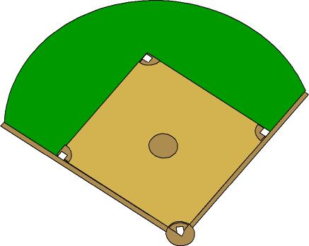Baseball diamond printable clipart