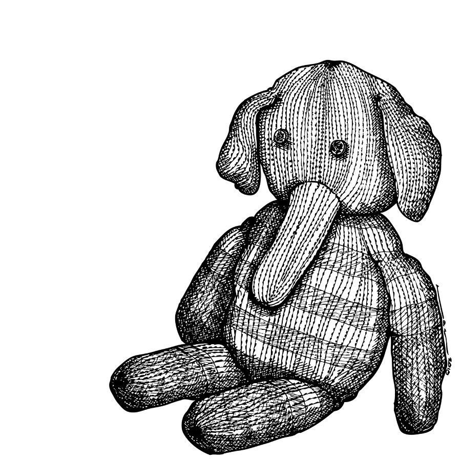 Teddy Elephant Drawing by Karl Addison - Teddy Elephant Fine Art ...