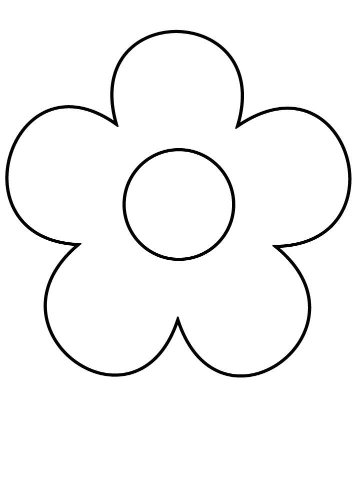 Flower3 Simple-shapes Coloring Pages & Coloring Book